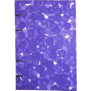Purple Flowers - Coptic Journal - A6 - 4x6 Blank - Sketchbook